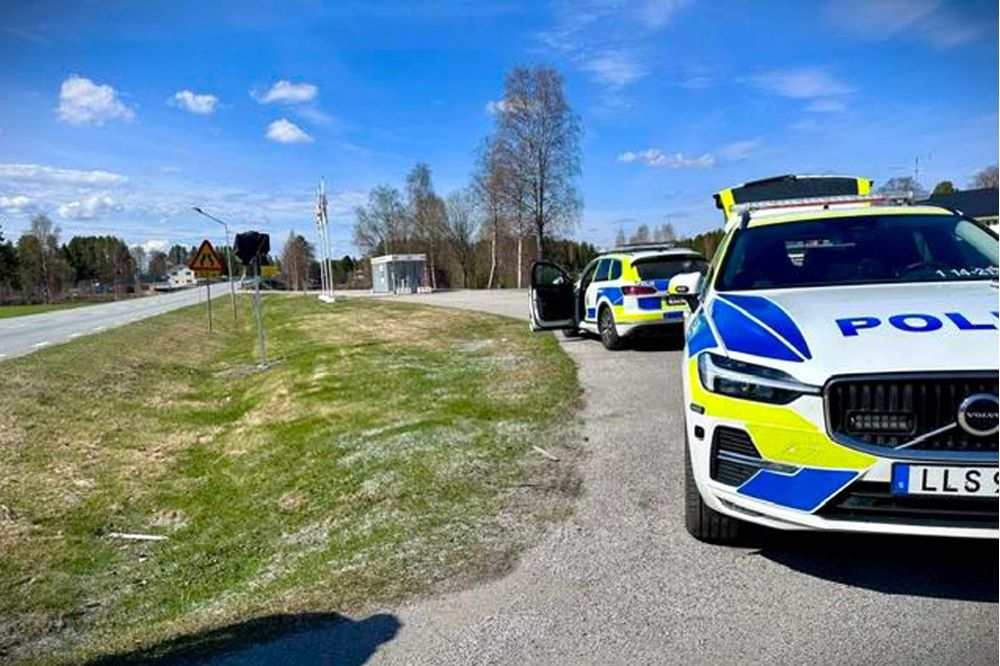 Polisbild vid parkeringsficka i östersund