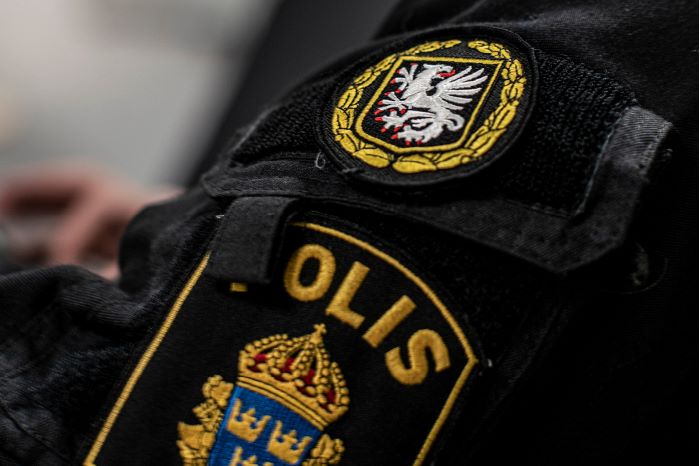 Nationella insatsstyrkan - polisemblem på ärm