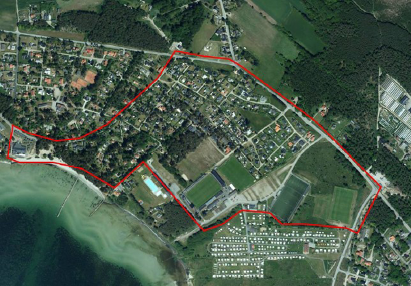 Kartbild Strandvallen