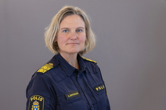 Susanne Arvidsson, chef för gränspolisenheten i polisregion Väst.