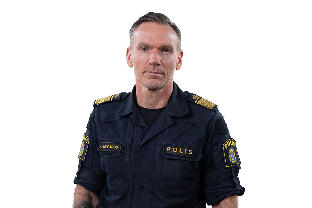Porträtt Hampus Nygårds, regionpolischef i polisregion Väst.