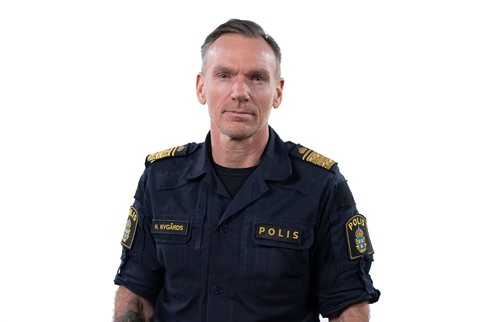 Porträtt Hampus Nygårds, regionpolischef i polisregion Väst.