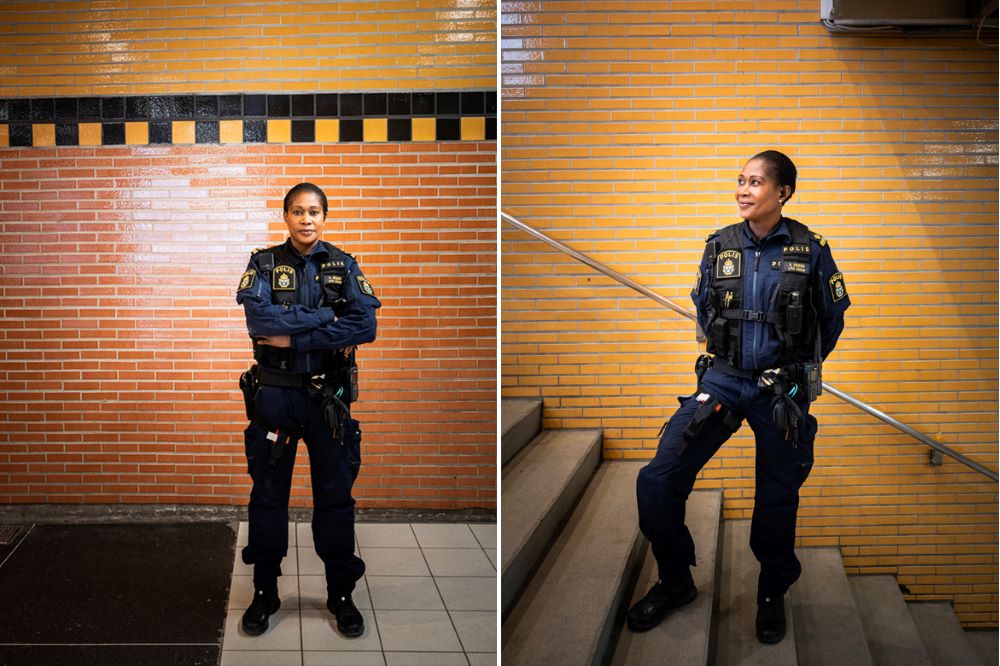 Foto av områdespolis i polisområde Stockholm nord