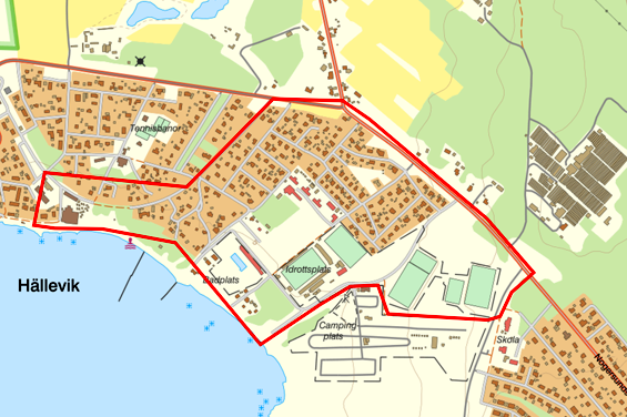 Kartbild över övervakat område 2025-08-30