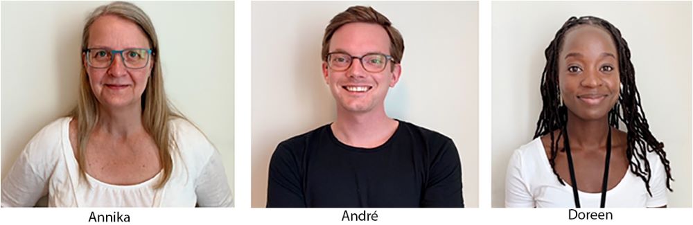 Annika, André och Doreen - medarbetare i växeln