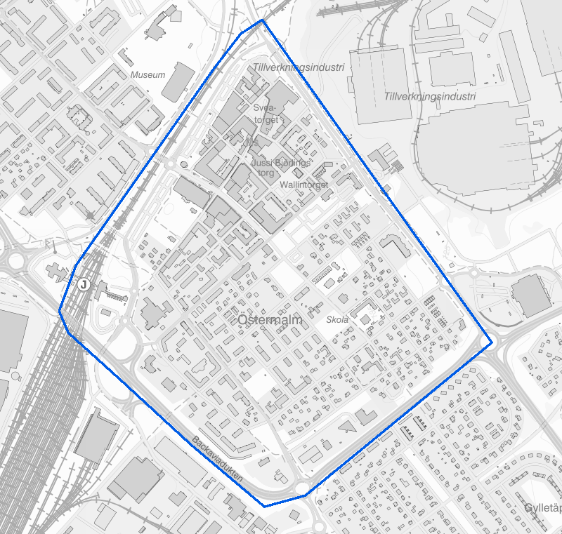 Av bilden framgår vilket område det gäller.