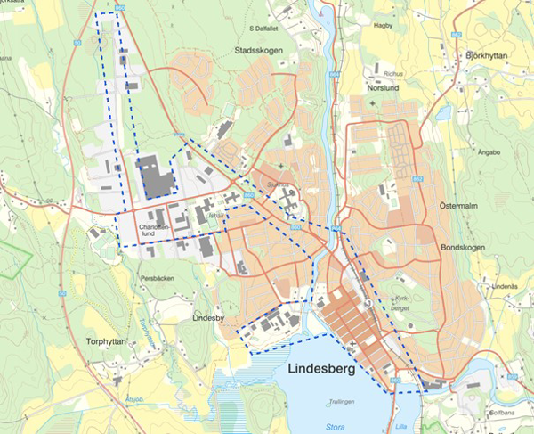 Området som omfattas av kamerabevakningen.