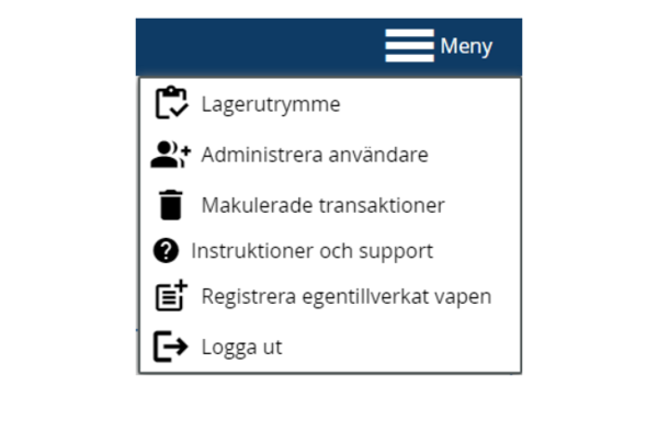 Bild som visar menyn som beskrivs i texten.