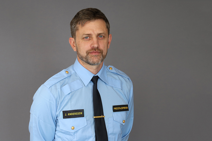 Jens Andersson, presstalesperson, polisregion Väst.