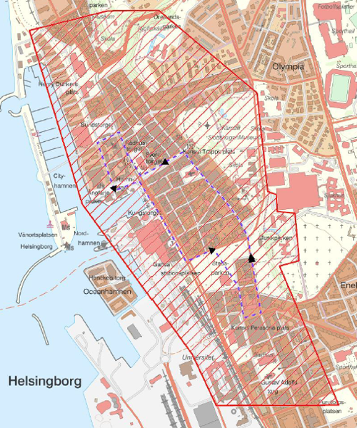 Yta som UAV täcker.