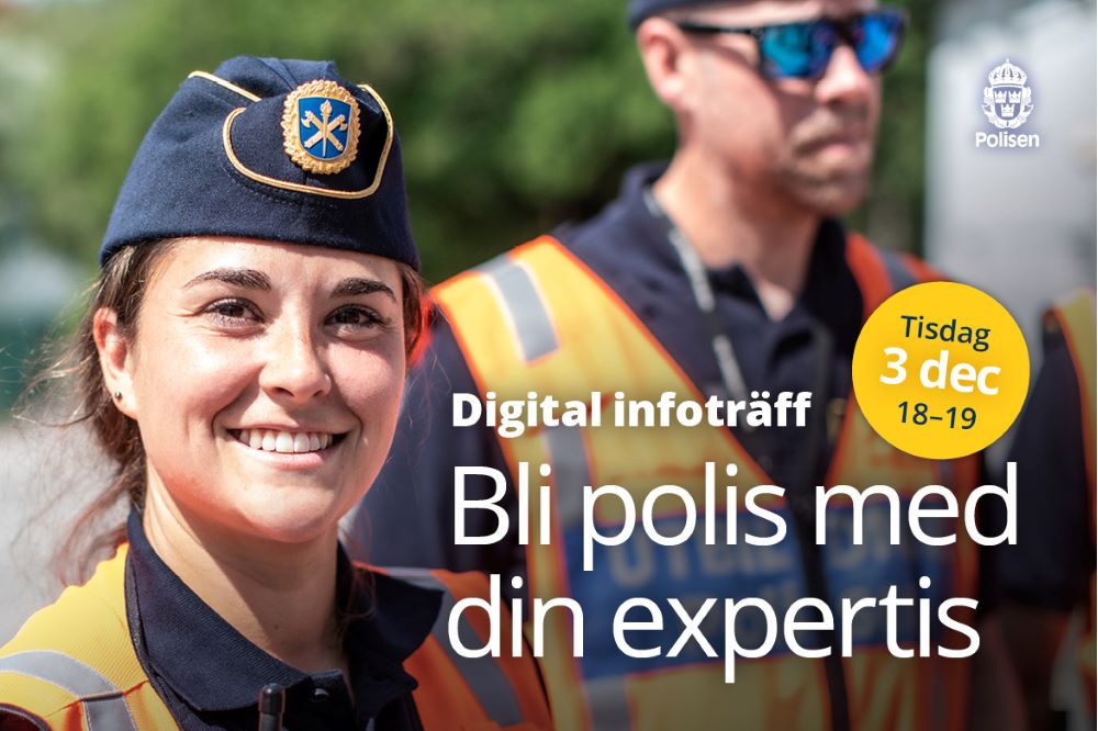 Två poliser i närbild