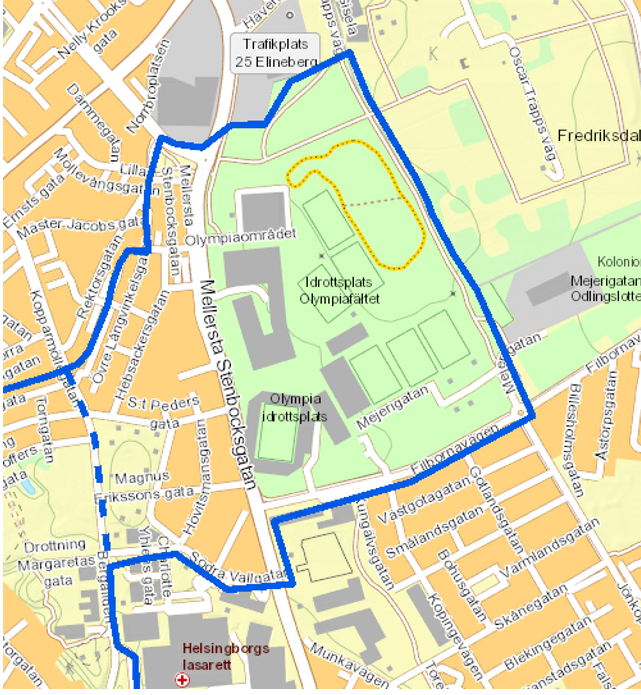 Karta över Helsingborg