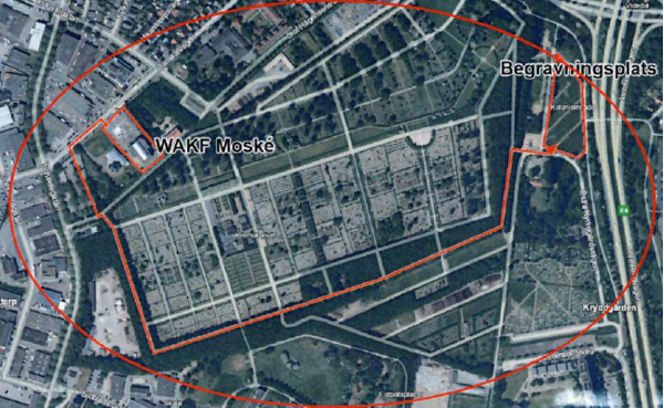 Kartbild över Rosengård i Malmö