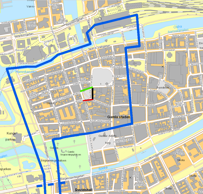 Karta Centralstationen-Regementsgatan.