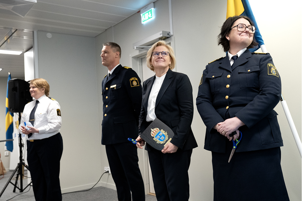 Rikspolischef Petra Lundh under invigning av Rättscentrum i Kristianstad.