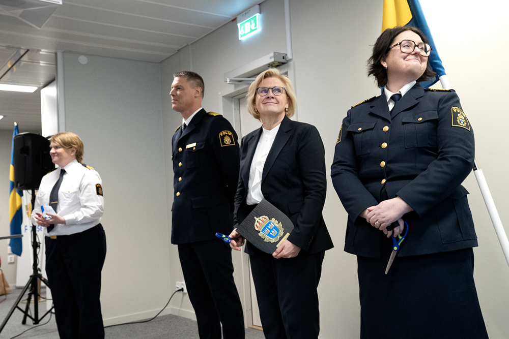 Rikspolischef Petra Lundh under invigning av Rättscentrum i Kristianstad.