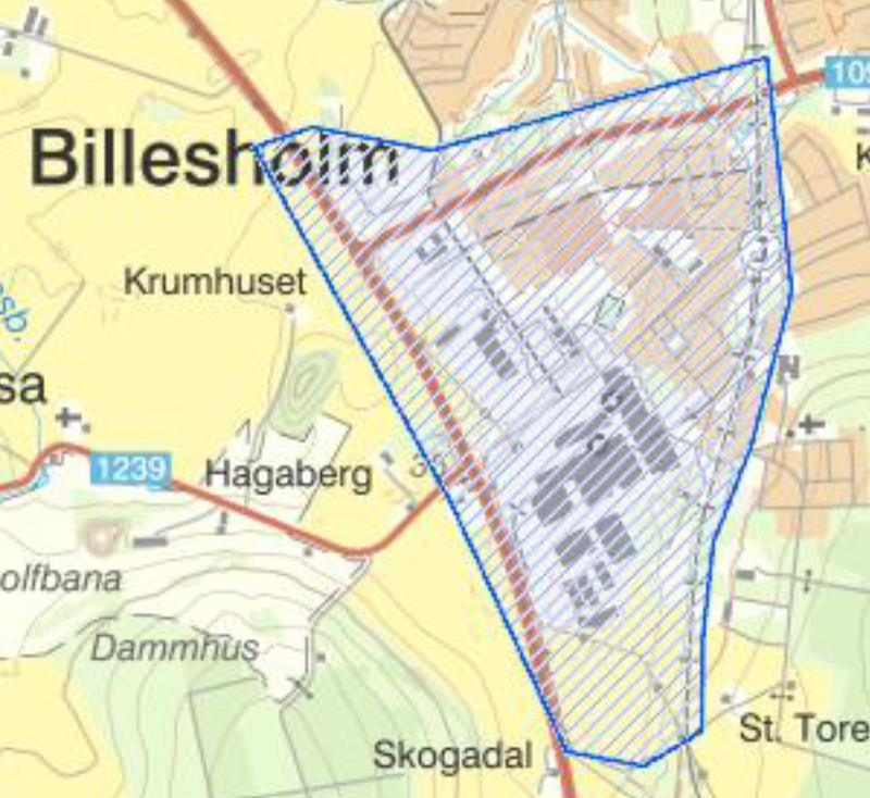 Karta över Billesholm