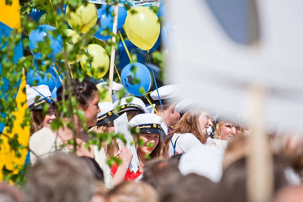 Massa studenter.