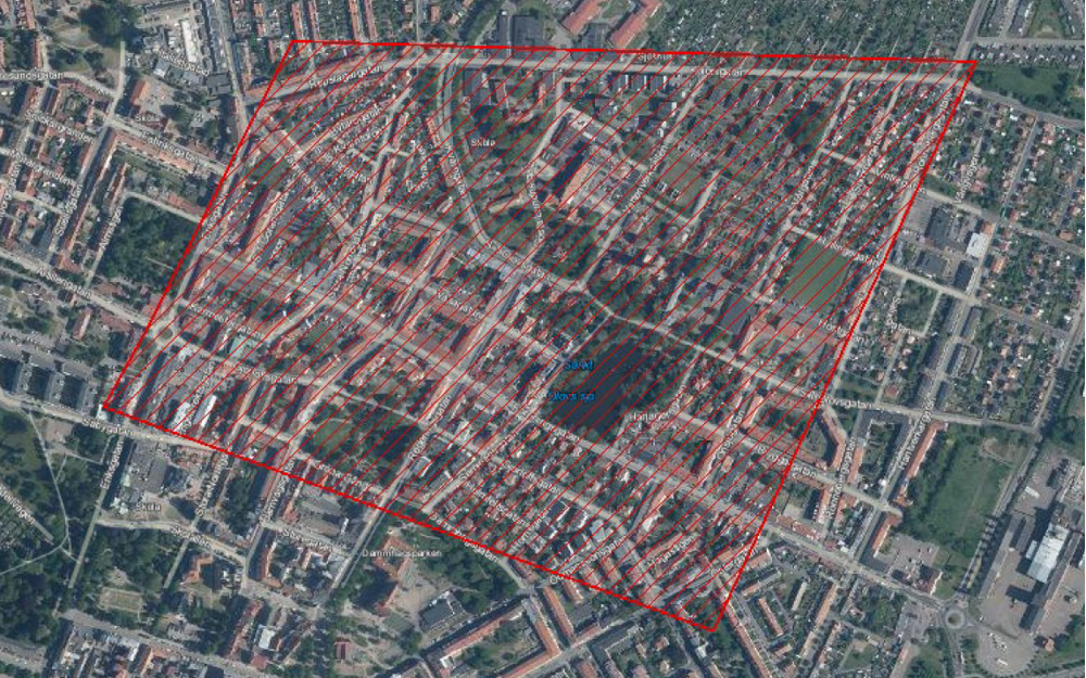 Kartbild över Landskrona.