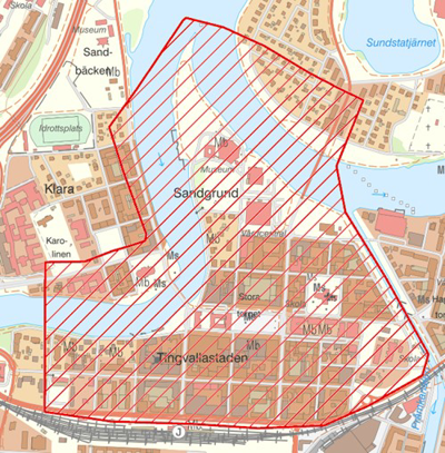 Det aktuella området som omfattas av kamerabevakningen.