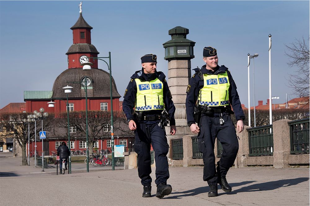 Patrullering centrala Lidköping, polisområde Skaraborg, region väst.