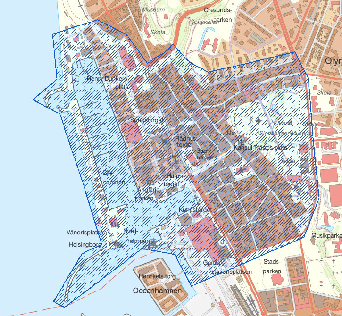 UAS-yta Helsingborg centrum