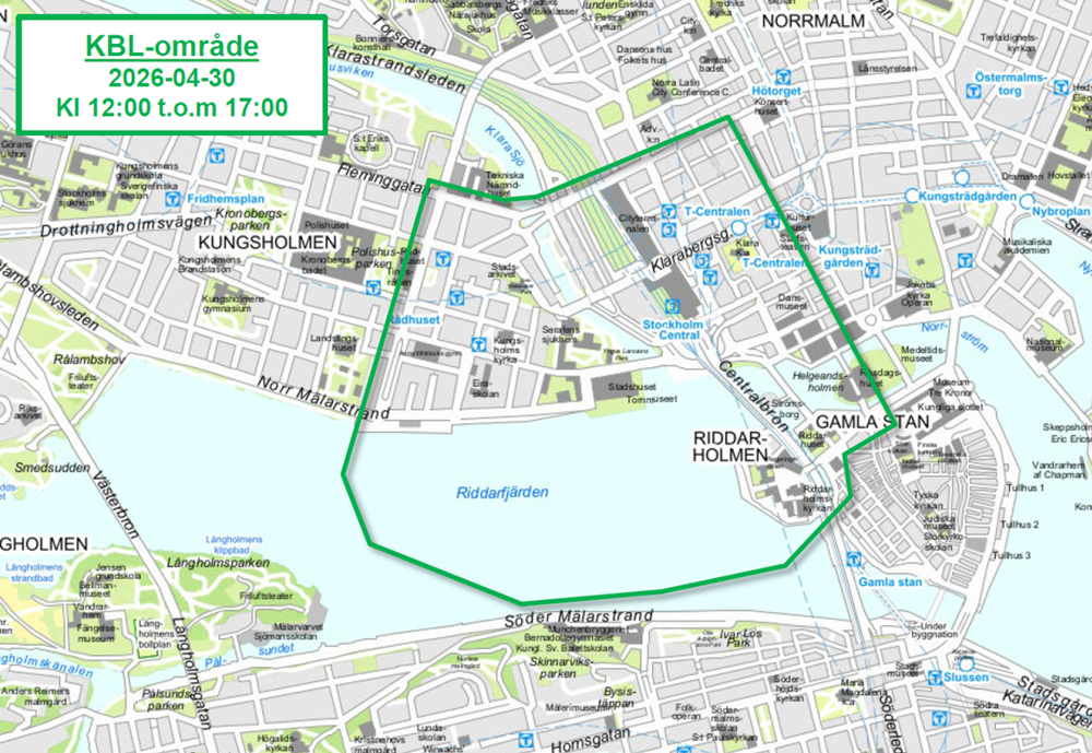 Karta över området som kan komma att bevakas med drönare.