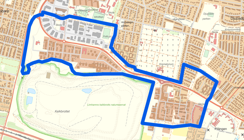 Kartbild Limhamn