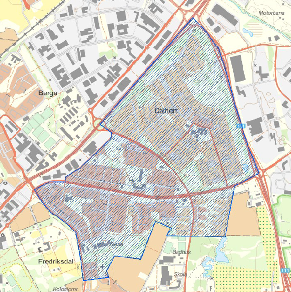 Ytorna i Helsingborgs stad som täcks av UAS-beslutet