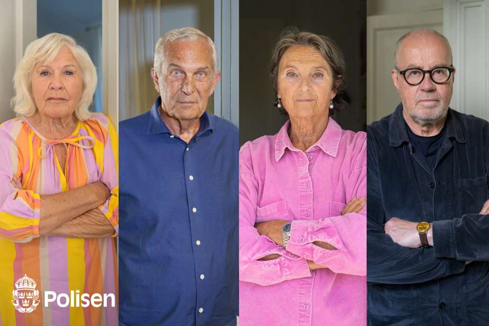 Christina Schollin, Claes Elfsberg, Suzanne Reuter och Lennart Jähkel medverkar i kampanjen.