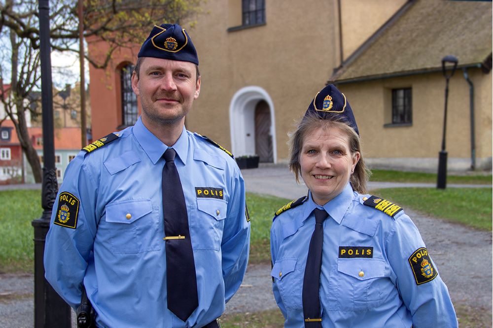 Oscar Nissfolk, lokalpolisområdeschef i Eskilstuna och Liselotte Jergard, kanslichef i polisområde Södermanland.