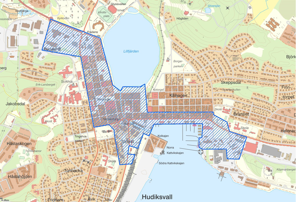 Bevakningsområde för Hudiksvall cruising