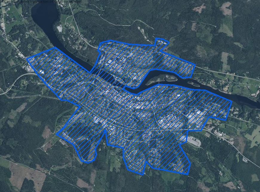 Område för kamerabevakning i Sollefteå under Deep Forest 2025