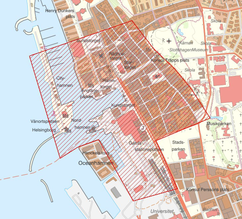 Kartbild Helsingborg
