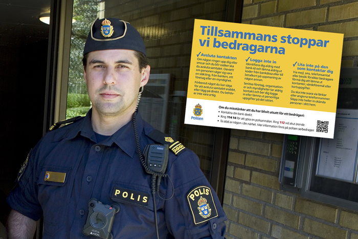 Johannes och vykortet med råd inklippt i bild