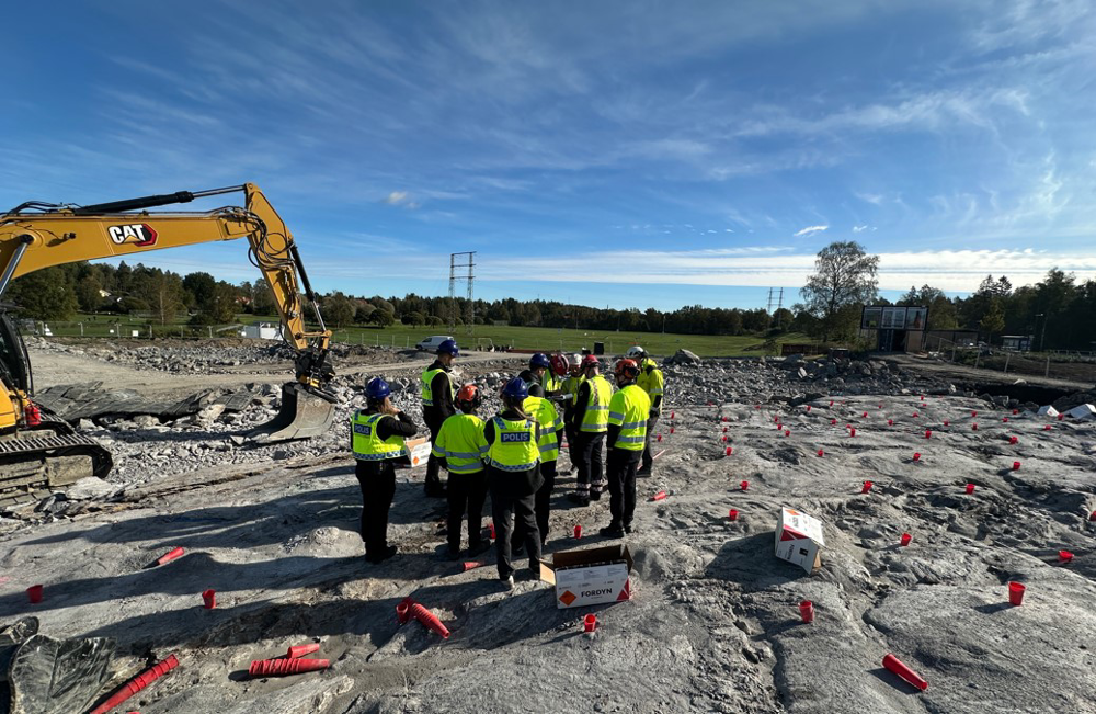 Bild från tillsyn mot företag som hanterar sprängmedel.
