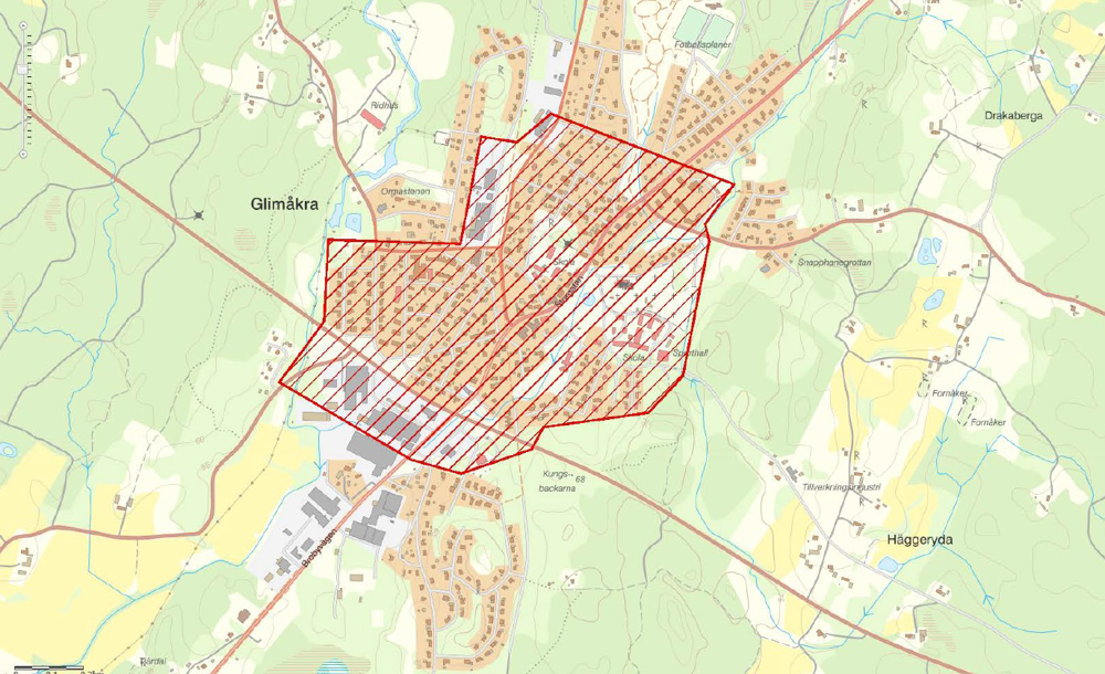 Kartbild över Glimåkra