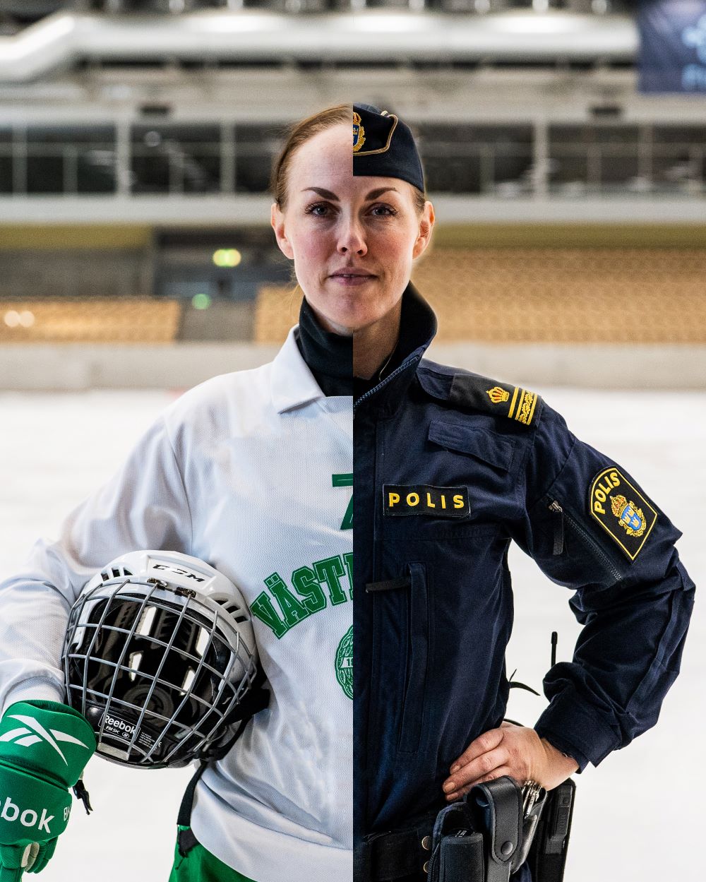 Malin kombinerade polisutbildningen med idrottssatsning. Idag arbetar hon som yttre befäl i polisområde Västmanland.