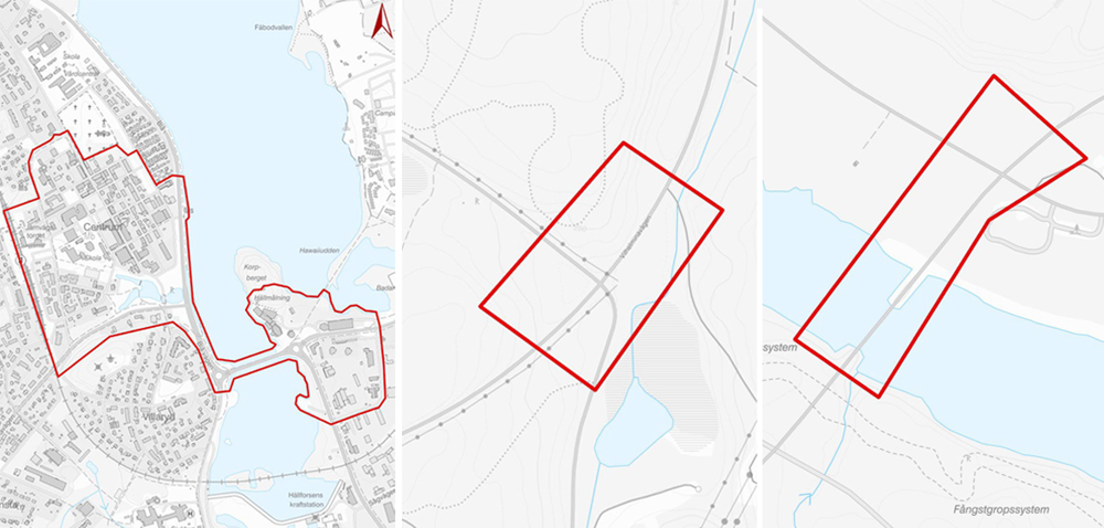 Kartbild över bevakningsområde