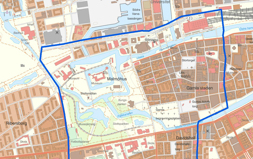 Översikt centralstationen-Hyllie.