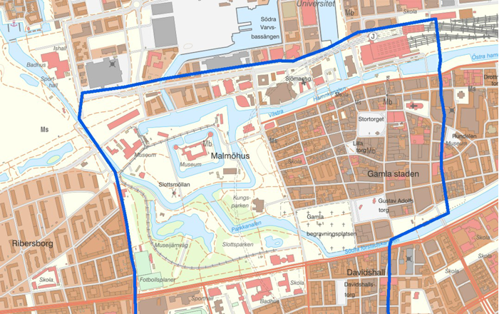 Översikt centralstationen-Hyllie.