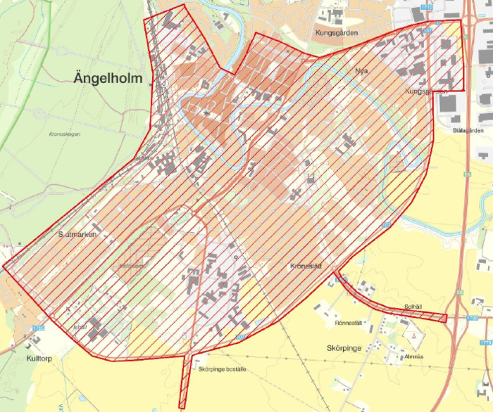Polisen har fattat beslut om kamerabevakning med hjälp av drönare över delar av Ängelholm  (se karta), från och med den 1 juni 2026 till och med den 31 augusti 2026.