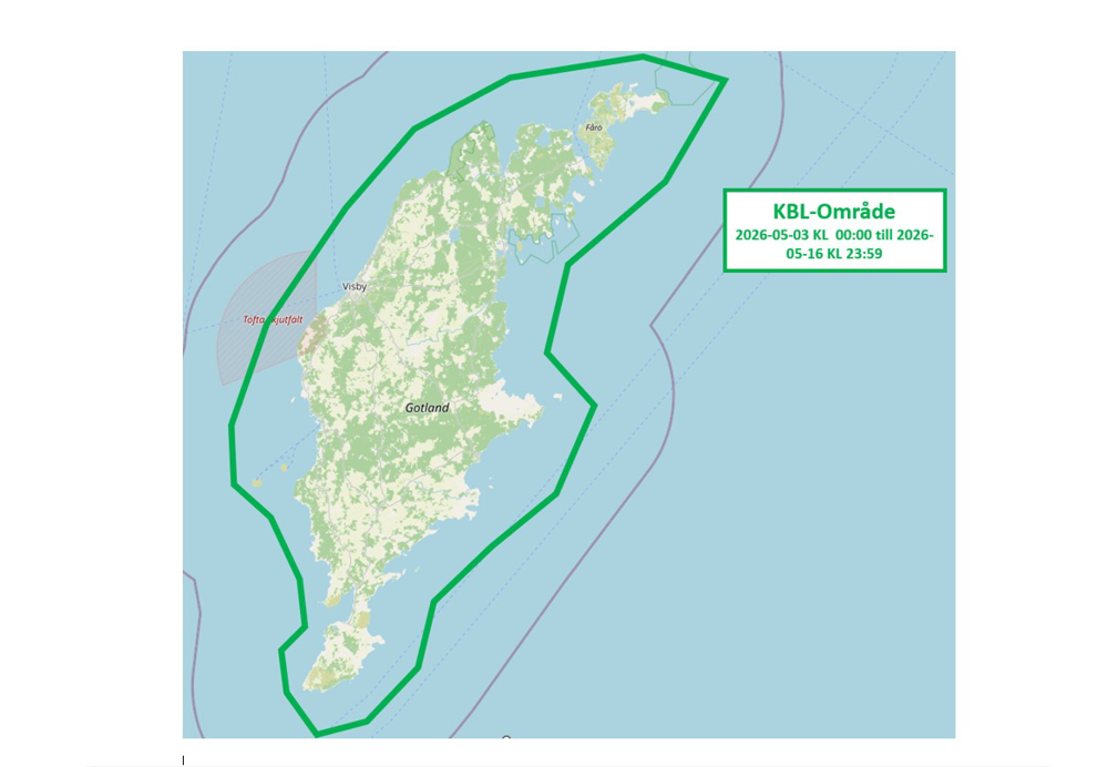 Kartbild som föreställer hela Gotland med intilliggande öar och omgivande vatten. 