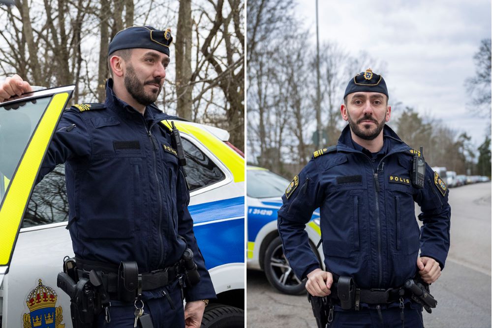 Foto av ingripandepolis i polisområde Stockholm city