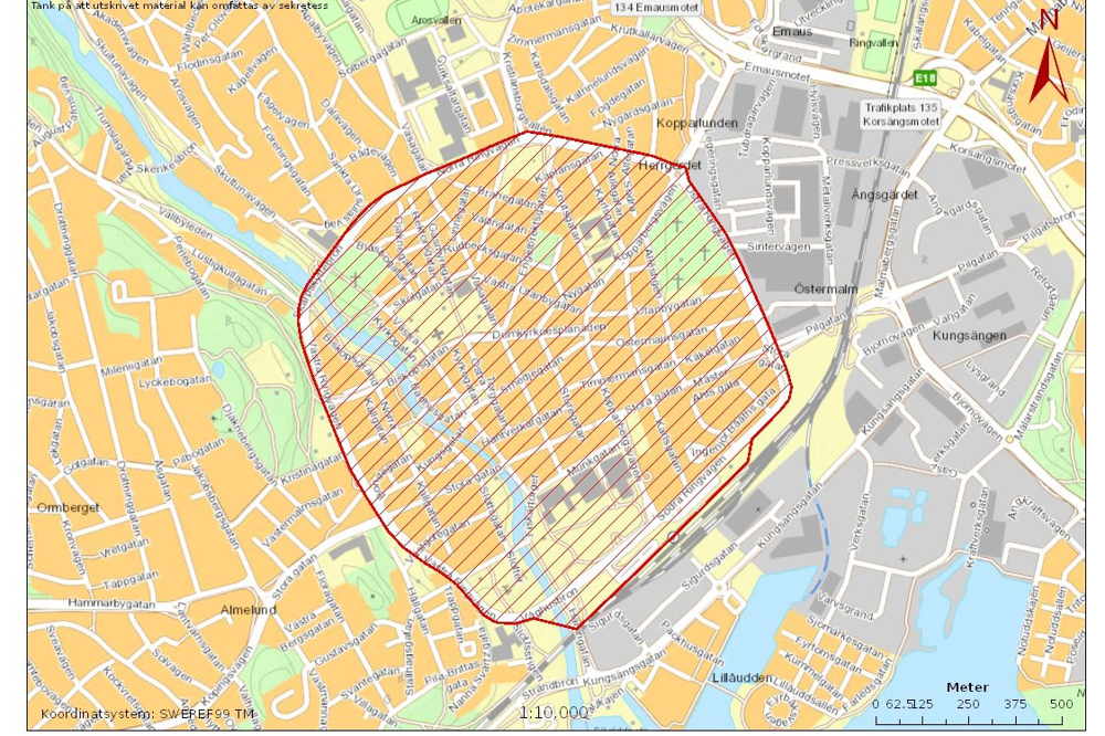 Kartbild över området