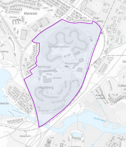 Kartbild Mellanstaden Karlskrona