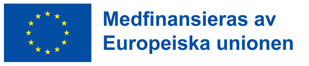EU-logotyp med texten Medfinanserieras av Europeiska unionen