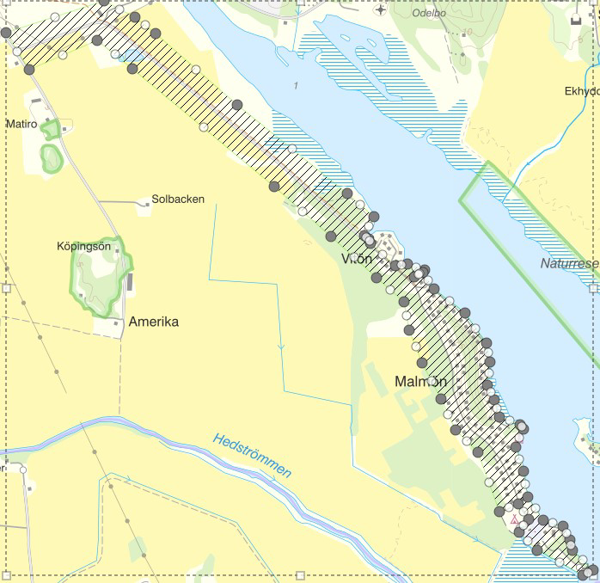 Karta över Malmön. 