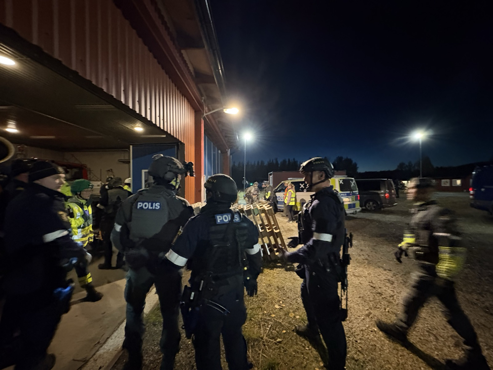 Deltagare vid totalförsvarsövning i Västerbotten tidigare i höst. 